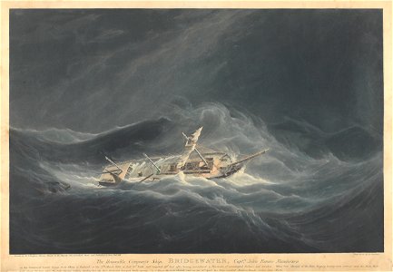 The Honourable Company's Ship Bridgewater - on her homeward bound Voyage from China to England, on the 7th March, 1830 - encountered a Hurricane - in 2 Hours the Gale abated and on the 10th April the ship reached RMG PY8463