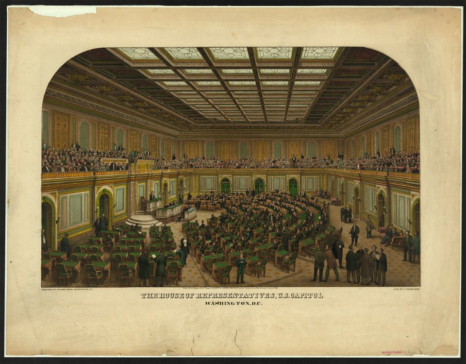 The House of Representatives, U.S. Capitol, Washington, D.C. - lith. by E. Sachse & Co. LCCN98507527