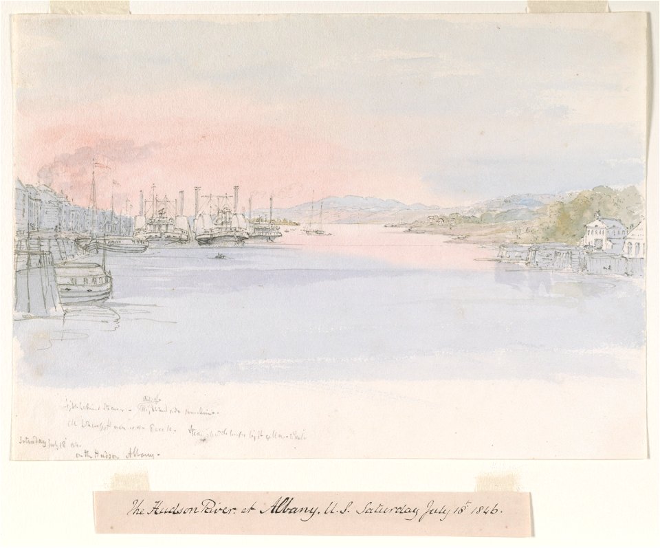 The Hudson River at Albany, U.S. Saturday July 18th 1846 LCCN2011647342