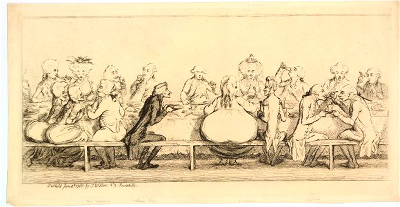 The installation-supper, as given at the Pantheon, by the Knights of the Bath on the 26th of May, 1788 (BM 1868,0808.5742)