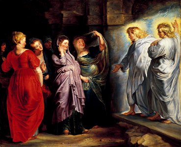 The Holy Women at the Sepulchre by Peter Paul Rubens. Free illustration for personal and commercial use.