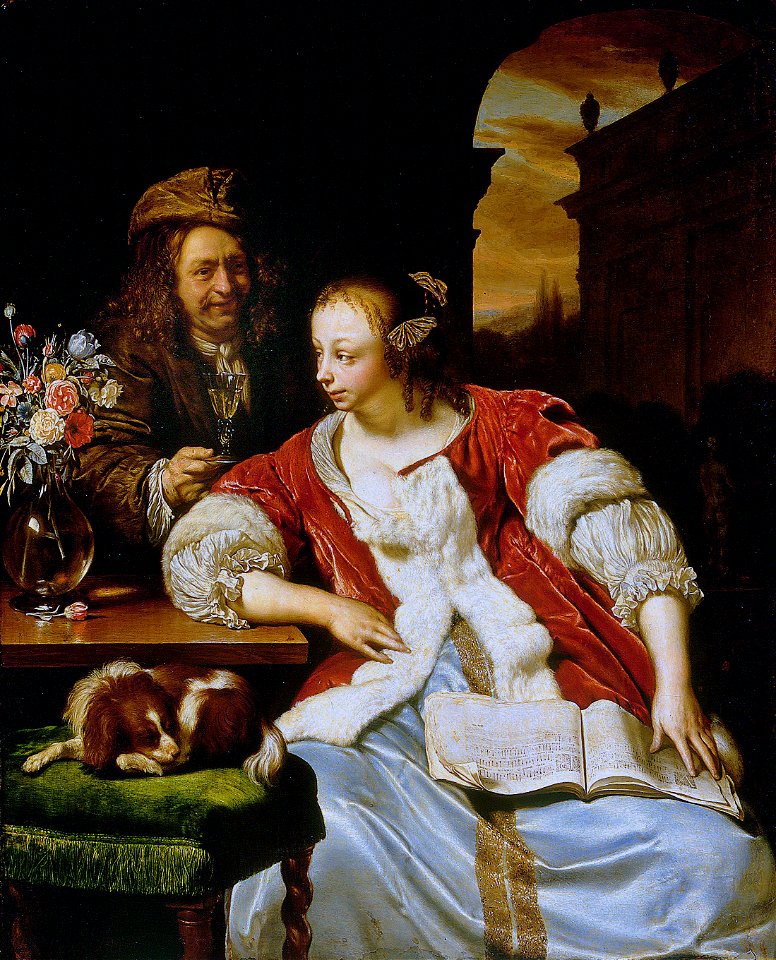 The interrupted song, by Frans van Mieris the elder