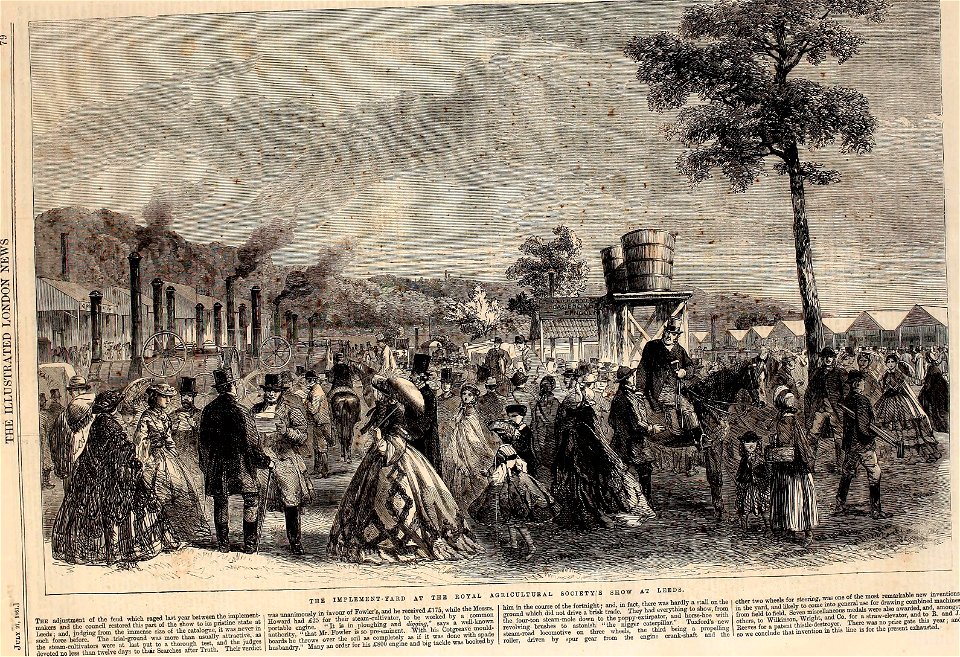The Implement-Yard at the Royal Agricultural Society's Show at Leeds - ILN 1861