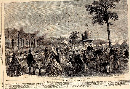 The Implement-Yard at the Royal Agricultural Society's Show at Leeds - ILN 1861