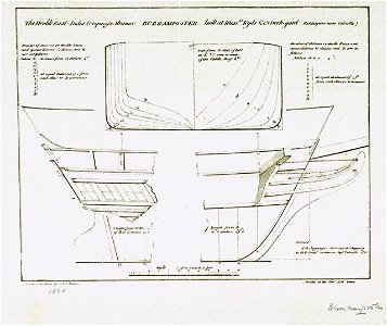 The Honble East-India Company's Steamer Burrampooter built at Messrs Kyds and Co Dock-yard (Kidderpore near Calcutta.) (Plan, 1830) RMG PU6676
