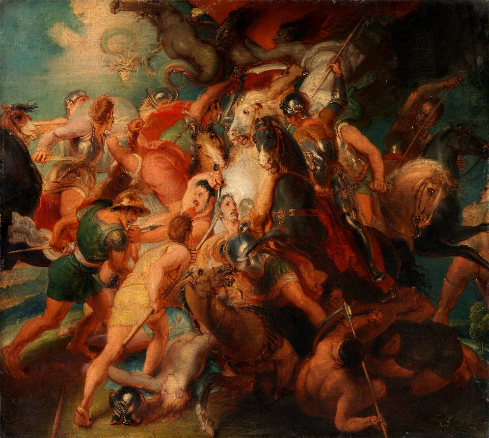The Horrors of War, Sketch for Burghley House Mural P6013