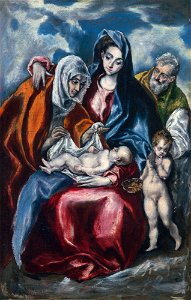The Holy Family with Saint Anne and the Infant John the Baptist F-000981-20150330. Free illustration for personal and commercial use.