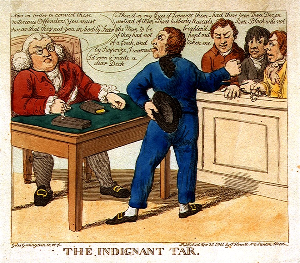The Indignant Tar. (caricature) RMG PU4735