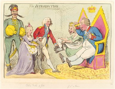 The introduction by James Gillray