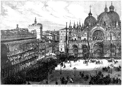 The Illustrated London News 1866 - Truppe italiane in piazza San Marco 19 ottobre