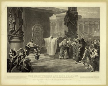 The iron worker and King Solomon - the original painted by Prof. C. Schussele, 1864 ; engraved by John Sartain, Phila. LCCN2006678601