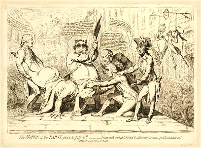 The Hopes of the Party, prior to July 14th- From such wicked Crown & Anchor-dreams, good Lord deliver us. (BM 1851,0901.537)