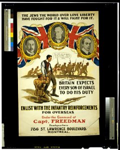 The Jews the world over love liberty, have fought for it & will fight for it ... enlist with the infantry Reinforcements LCCN2005696922