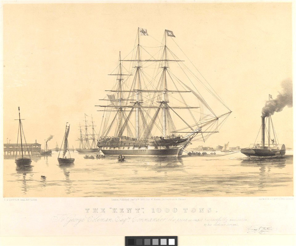 The Kent 1000 Tons being towed past Gravesend RMG py0628