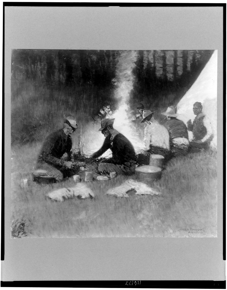 The hunters' supper - Frederic Remington. LCCN96504775