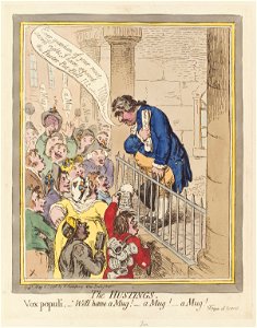 The hustings' (Charles James Fox) by James Gillray