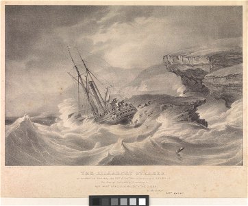 The Killarney Steamer as wrecked on Saturday 20th Jany 1838 in the vicinity of Kinsale RMG PY0175