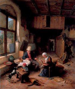 The Interior of a Peasant’s Cottage, by Adriaen van Ostade