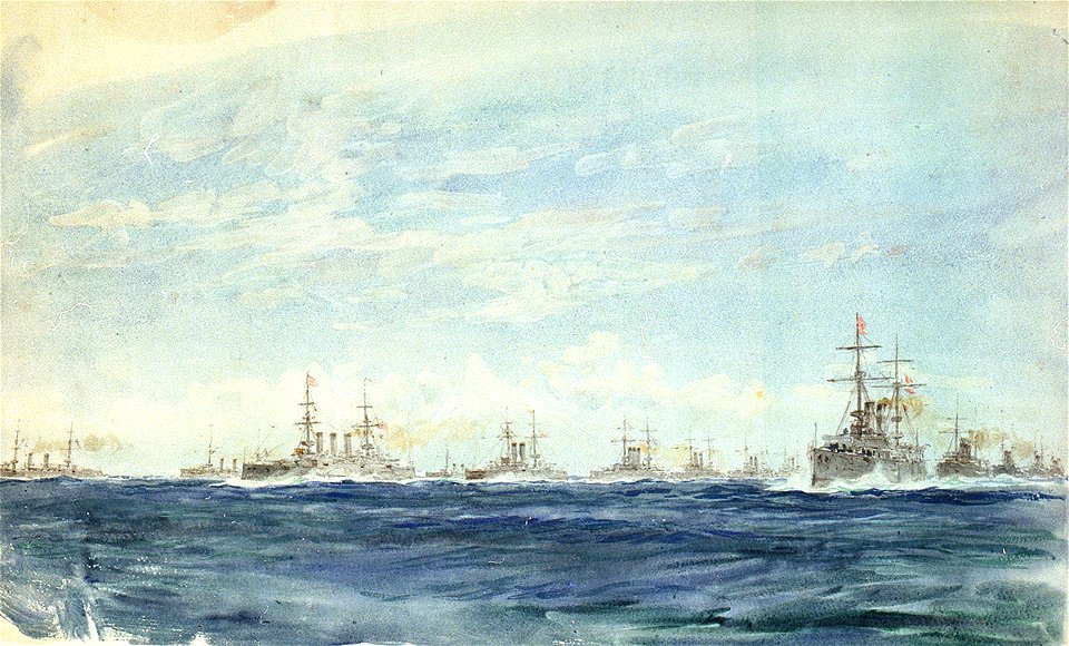 The Japanese Imperial Fleet at sea on manoeuvres, 1902-04 RMG PV2611