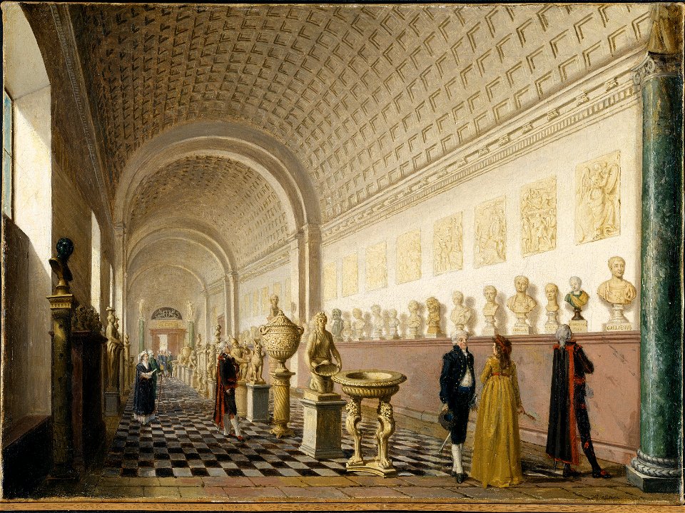 The Inner Gallery of the Royal Museum at the Royal Palace, Stockholm (Pehr Hilleström d.ä.) - Nationalmuseum - 17967