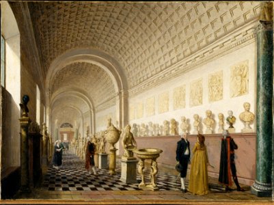 The Inner Gallery of the Royal Museum at the Royal Palace, Stockholm (Pehr Hilleström d.ä.) - Nationalmuseum - 17967