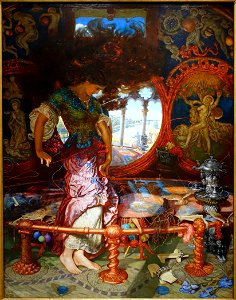 The Lady of Shalott by William Holman Hunt, c. 1890-1905, oil on canvas - Wadsworth Atheneum - Hartford, CT - DSC05541