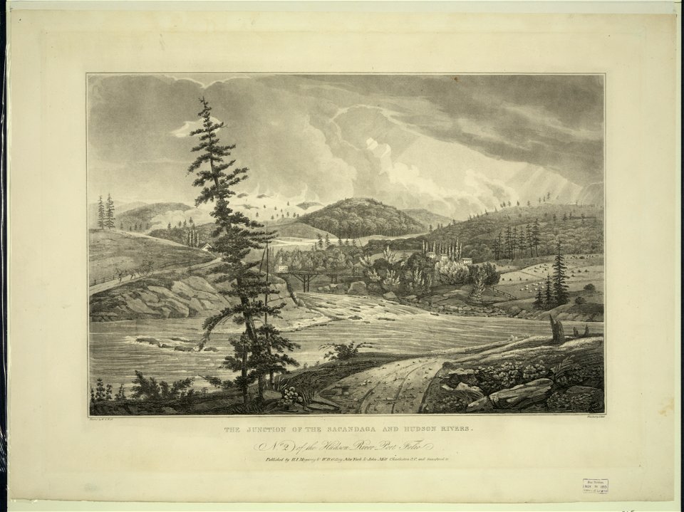 The junction of the Sacandaga and Hudson Rivers - painted by W.G. Wall ; finished by I. Hill. LCCN2011661786