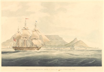 The Jessie and Eliza Jane in Table Bay, Cape of Good Hope, 1829 RMG PY8489