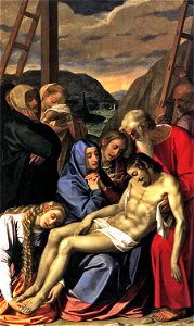 The lamentation by Scipione Pulzone - 1593. Free illustration for personal and commercial use.