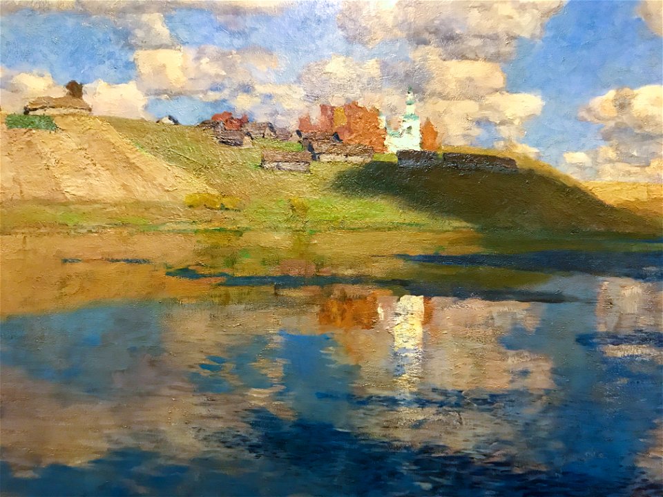 The Lake (detail, retouch) by Isaac Levitan in the State Russian Museum