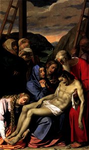 The Lamentation by Scipione Pulzone - 1590s - WGA18531. Free illustration for personal and commercial use.