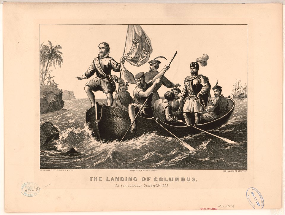 The landing of Columbus at San Salvador, October 12, 1492 LCCN92501264