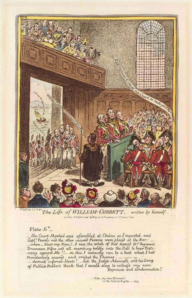 The life of William Cobbett - written by himself. No 6 by James Gillray