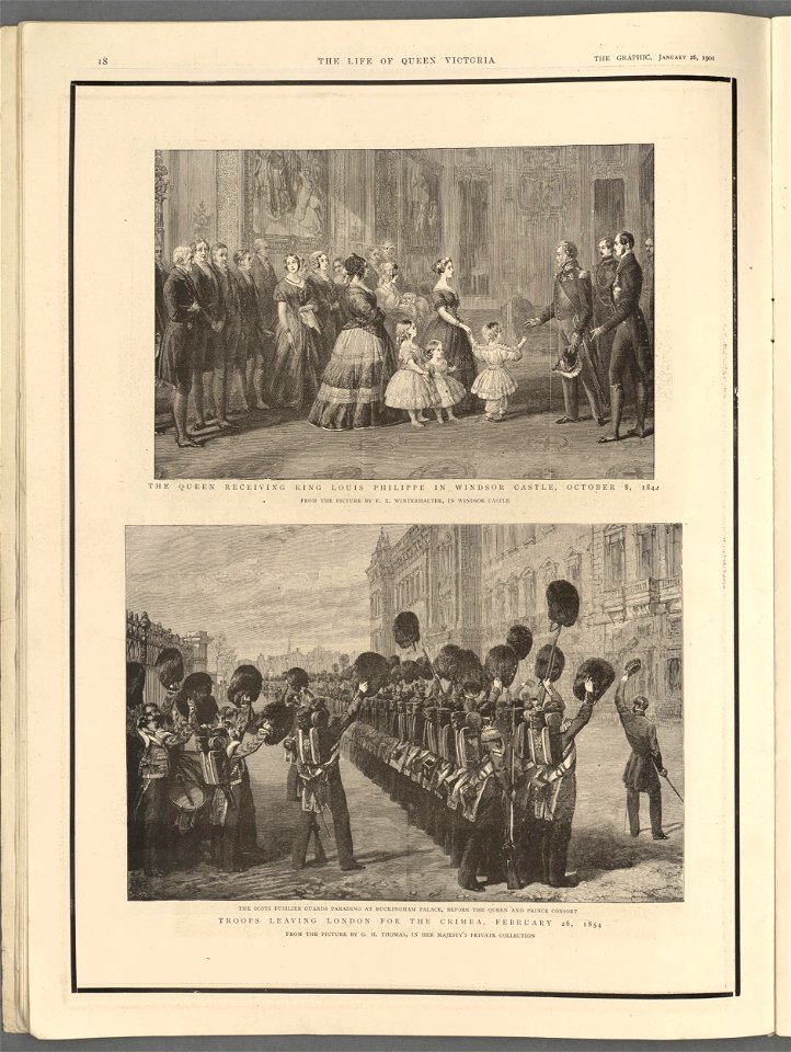 The life of Queen Victoria the Queen receiving King Louis Philippe in Windsor Castle, October 8, 1844 (5254872)