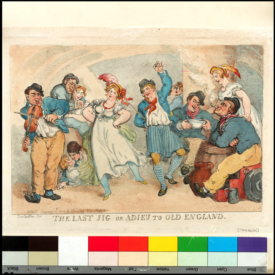 The Last Jig or Adieu to Old England (caricature) RMG PX8630