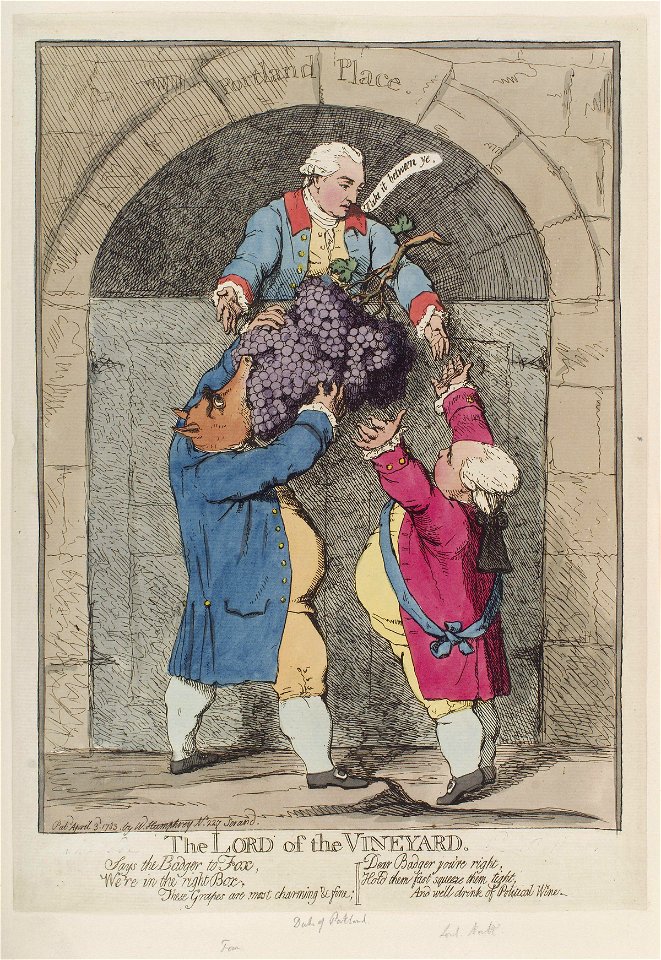 The lord of the vineyard by James Gillray