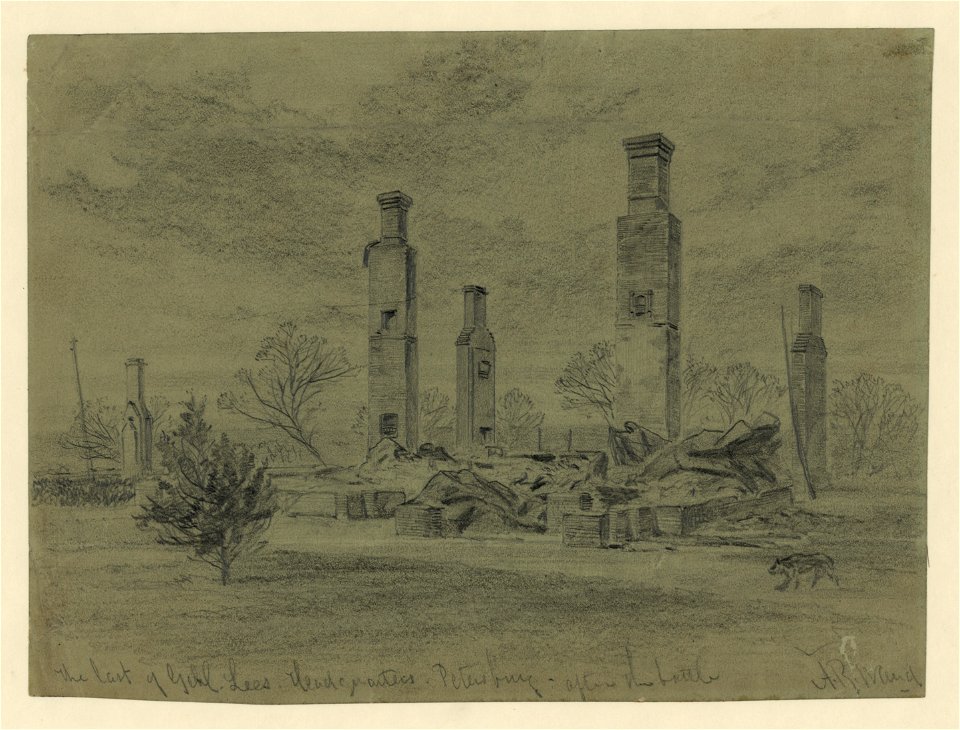 The last of Genl. Lees Headquarters - Petersburg -after the battle LCCN2004660378