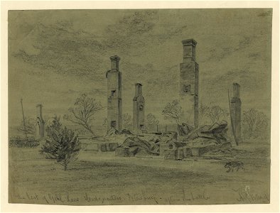 The last of Genl. Lees Headquarters - Petersburg -after the battle LCCN2004660378