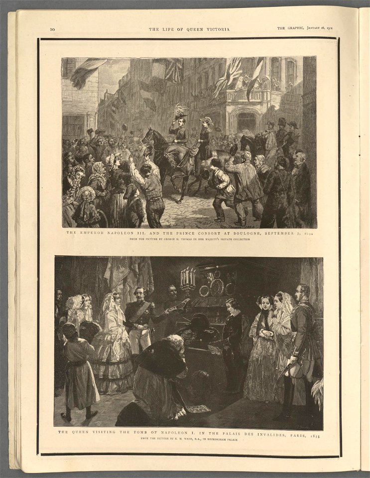 The life of Queen Victoria The Emperor Napoleon III, and the Prince Consort at Boulogne, September 7, 1854 (5254874)