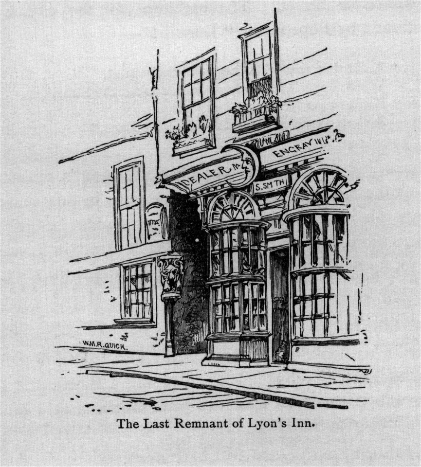 The Last Remnant of Lyon's Inn - Walks in London, Augustus Hare, 1878