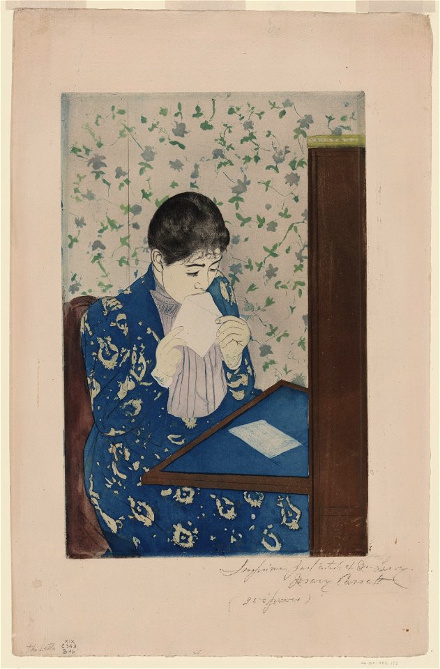 The letter - Mary Cassett ; MC (monogram). LCCN2006676026