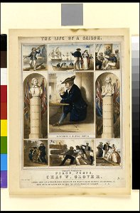 The Life of a Sailor. (Safely Moor'd in Greenwich Hospital) Composed and arranged for the Piano Forte - (caricature) RMG PY3333