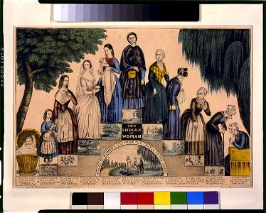 The life & age of woman. Stages of woman's life from the cradle to the grave - Kelloggs & Comstock, N.Y. & Hartford, Conn. LCCN95505632