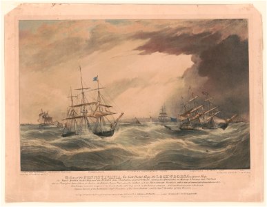 The loss of the Pennsylvania New York packet ship; the Lockwoods emigrant ship; the Saint Andrew packet ship; and the Victoria from Charleston, near Liverpool, during the hurricane (...) LCCN2001696941
