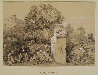The Lion Tomb - Fellows Charles Sir - 1847