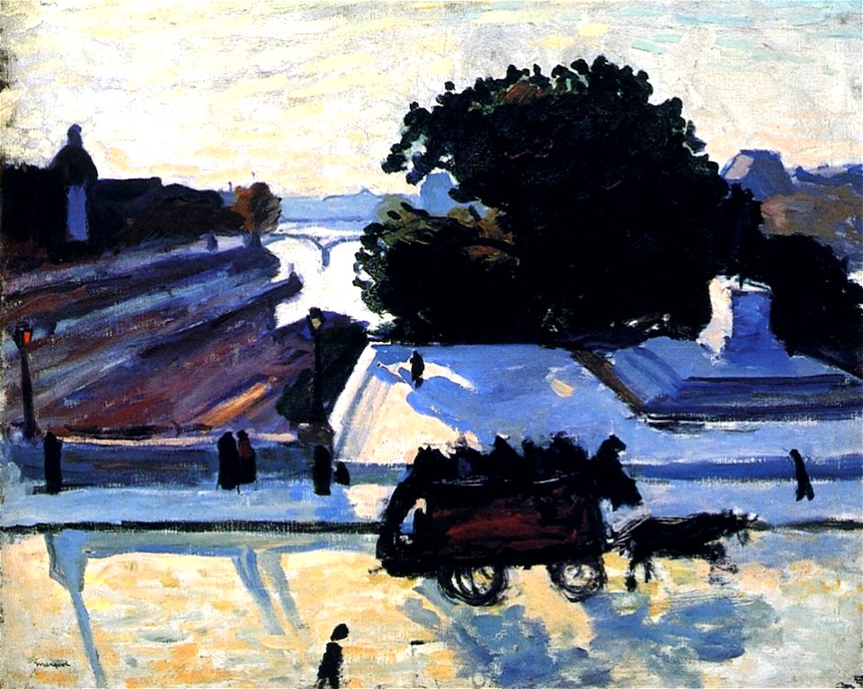 The Louvre Embankment and the Pont-Neuf in Paris Albert Marquet (1906)