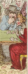 The loss of the faro bank; or - the rook's pigeon'd by James Gillray (cropped)