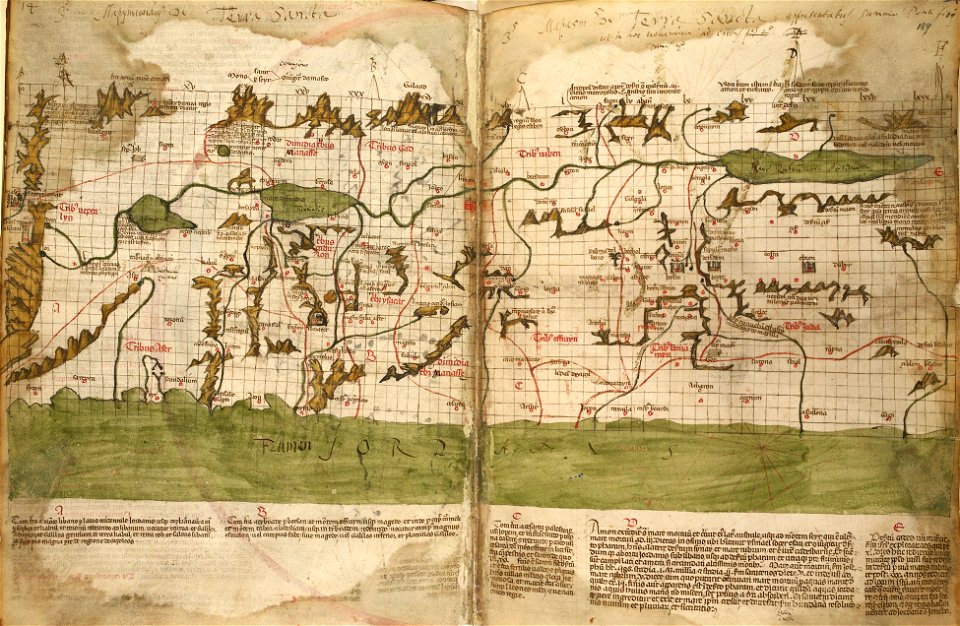 The map of the Holy Land by Marino Sanudo (drawn in 1320)