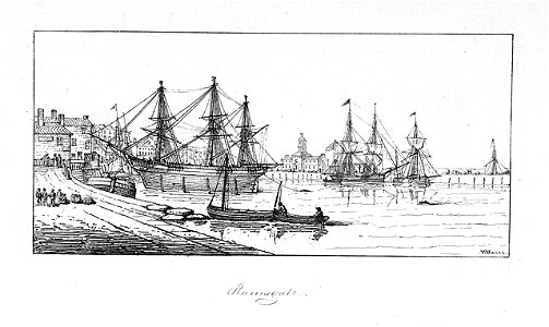 The Marine sketch book by H. Moses 1826. Ramsgate RMG PU7926