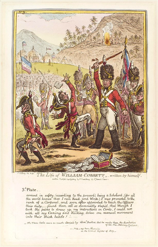The life of William Cobbett - written by himself. No 3' (William Cobbett) by James Gillray